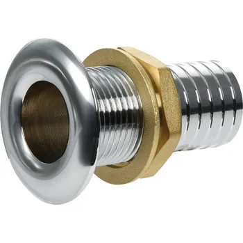 Zahradní hadice Palubní průchodka z pochromované mosazi 3/4" pro hadici 25 mm