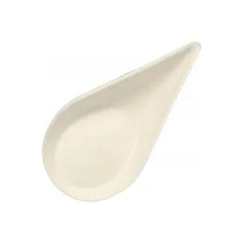 Jednorázové nádobí Fingerfood - talíře z cukrové třtiny PURE 10,5 cm x 5,7 cm bílé 50 ks