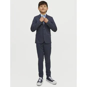 Pánské sako Jack & Jones Junior Sako Solar 12203557 Modrá Slim Fit 176