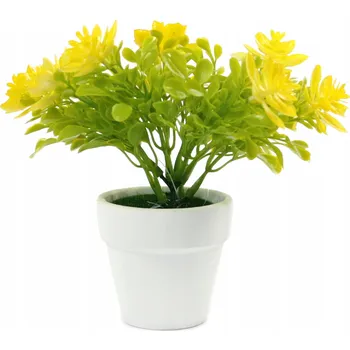 umělá květina UMĚLÉ KVĚTY V KVĚTINÁČI, DEKORATIVNÍ KVÍTKY 16 cm