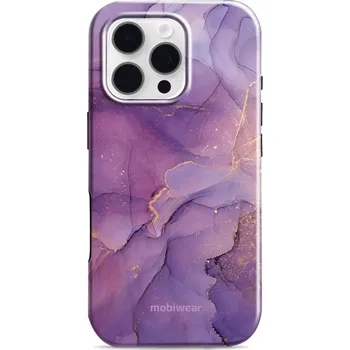 Pouzdro na mobilní telefon Odolný obal Mobiwear Elite Pro - Apple iPhone 16 Pro - EP20E Fialový mramor (Odolné pouzdro, obal kryt Mobiwear Elite Pro - maximální ochrana mobilu, zesílené hrany, přesné výřezy, pohodlné držení, odolná grafika, kvalitní materiály)