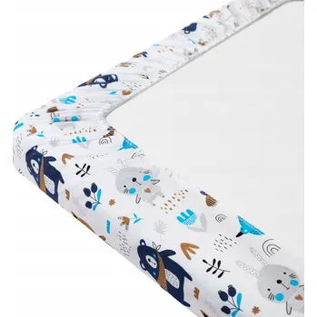 Prostěradlo PROSTĚRADLO DO POSTÝLKY S GUMOU BAVLNĚNÉ na matrace 140x70 cm z Polska