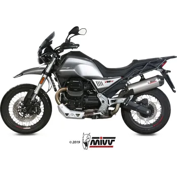 Výfuk pro motocykl MIVV Oválný tlumič výfuku Titanium Carbon End Cap Moto Guzzi V85TT M.013.LNC