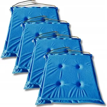 Polštář 2 ks balení Polštář na sedák se šňůrkami na židli 40x40x3 cm 1331