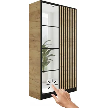 Šatní skříň Skříň Kier Furniture 104,8 x 205 x 39 cm dub craft zlatý