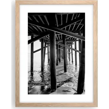 Obraz Obraz plakát v rámu světlý dub do obýváku 30x40 molo foto na zeď