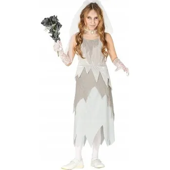 Karnevalový kostým KOSTÝM DUCHA NEVĚSTY NEVĚSTA PŘEVLEK KOSTÝM HALLOWEEN 116
