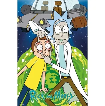 Obraz Plakát Rick and Morty UFO bez rámu 61 x 91,5 cm