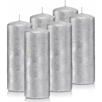 Svíčka Tradiční parafínová svíčka bez vůně Drobo 6 ks