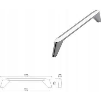 Nábytkové kování Nábytková úchytka SIRO 2413-175ZN1 chrom lesklý
