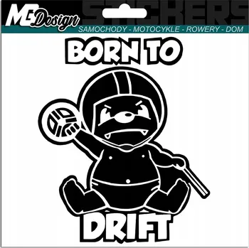 Samolepicí dekorace na vozidlo SAMOLEPKA na auto DRIFT dítě 10x10cm