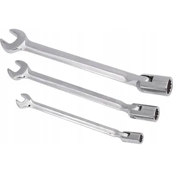 Klíč KLÍČ PLOCHÝ NÁSADKOVÝ 19 MM KLOUBOVÝ OCELOVÝ S RÁČNOU KLÍČE CR.V NXL