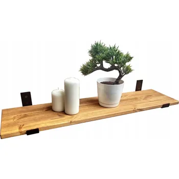 police Dřevěná police Chata 120 x 20 cm dub zlatý