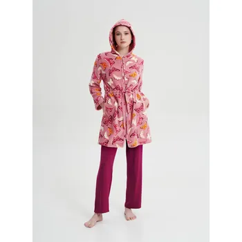 Dámský župan Vamp - Celopropínací dámský župan 19009 - Vamp rose nude XL