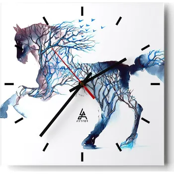 Hodiny Velké nástěnné hodiny 40x40 Abstrakce Skleněné tiché hodiny