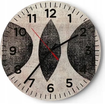 Hodiny Kuchyňské nástěnné hodiny 30x30 Abstrakce Moderní skleněné hodiny Tiché