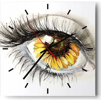 Hodiny Velké nástěnné hodiny 40x40 Abstrakce Skleněné tiché hodiny