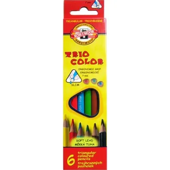 Pastelka Voskové PASTELKY s krouceným vzorem, temperové tyčinky s motivem voskové , KOH-I-NOOR 6 kusů