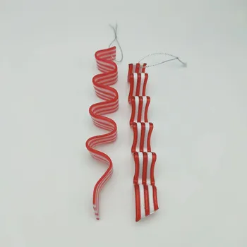 Vánoční dekorace Vánoční ozdoba plastová cukrová hůl Boží Hod vánoční barevná~17666