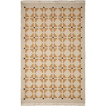 Koberec IKEA TELEGRAFLINJE Koberec tkaný, žluto-béžový, 170x240 cm