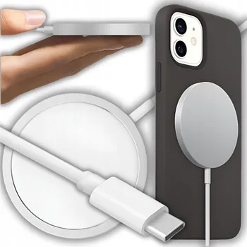 Indukční nabíječka ZeeTech Magsafe ładowarka indukcyjna iphone 12 13 14 bílá