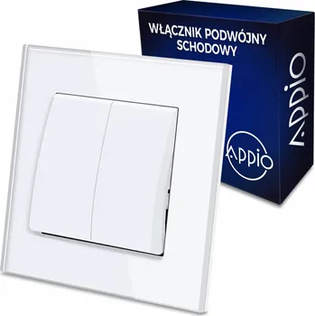 vypínač Dvojitý schodišťový vypínač, podomítkový skleněný vypínač APPIO