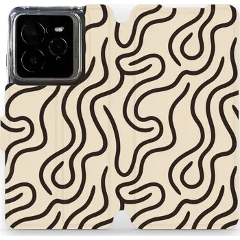 Pouzdro na mobilní telefon Flipové pouzdro Mobiwear - Realme GT 7 Pro - VA60S Linky (Knížkové flip pouzdro, obal, kryt na mobil Realme GT 7 Pro - VA60S Linky, materiál Umělá kůže + TPU - ochrana 360°, stojánek, silikonová vanička, magnetické zavírání)