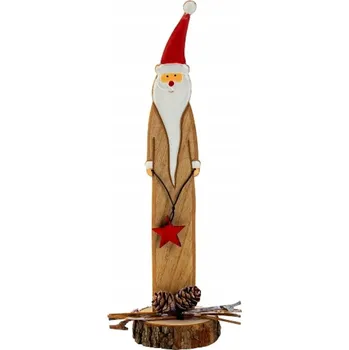 Vánoční dekorace Dřevěný vánoční Sob s podstavou 22 cm.