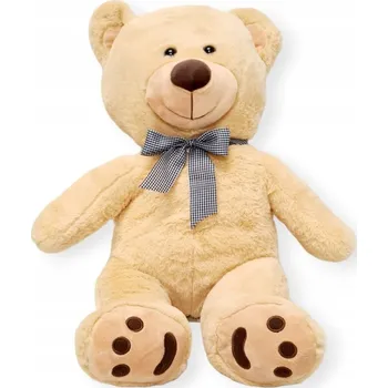 plyšák Plyšový medvídek Velký Medvídek jako dárek 70 cm Béžový + stuha