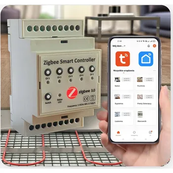 Zigbee regulátor podlahového topení - 5 zón