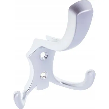 Věšák Věšák dvojitý trojitý STŘÍBRNÝ MATNÝ věšák na oblečení + vruty "D"