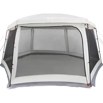 Stan OMAXI Bazénový stan s odnímatelným poklopem & Síťované stěny šedý 514417