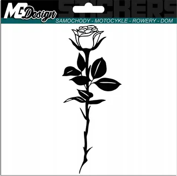 Samolepicí dekorace na vozidlo SAMOLEPKA na auto RŮŽE Rose KVĚT Květina 15x9