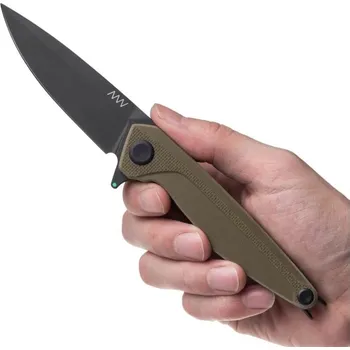kapesní nůž ANV Z300BB Čepel: Čená DLC, Rukojeť / pojistka: G10 Olivová / Liner Lock