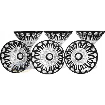 Sklenice Černé křišťálové skleničky na martini 170 ml