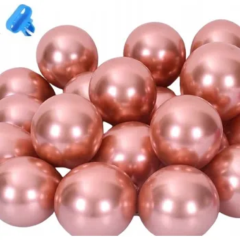 Balónek BALÓNKY RŮŽOVÉ ZLATO METALICKÉ VELKÉ NAROZENINY SVATEBNÍ HOSTINA OSLAVA DEKORACE