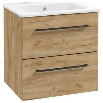 Koupelnový nábytek Koupelnová skříňka s umyvadlem dub zlatý craft matná