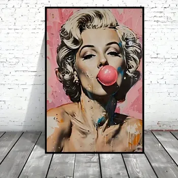 Plakát Plakát A3 v rámu, dekorace do pokoje, Art Marilyn Monroe, humor, zábavný plakát