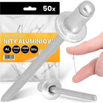Nýt 50x TRHACÍ NÝTY 3,2x6 mm HLINÍKOVÉ Ocelové Pozinkované NEREZOVÉ Nýt