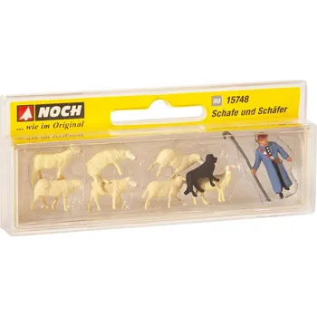 Modelová železnice H0 - Pasák se 7 ovcemi a psem / NOCH 15748