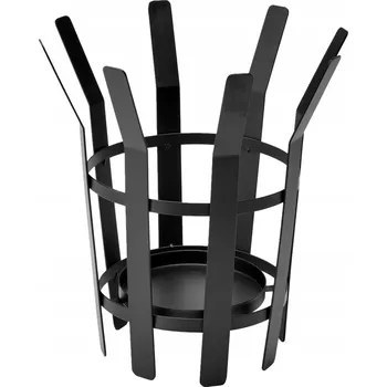 Svícen Kovový stojan na zahradní svíčky černý