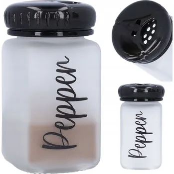 Dóza na potraviny PŘÍPRAVNÍK PEPŘENKA sklo nádoba na pepř s posuvným uzávěrem