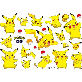 Odstranitelné tetování Smyvatelné tetování Pikachu, vícebarevné, unisex, 1 ks