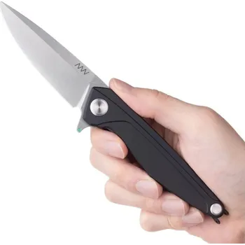 kapesní nůž ANV Z300BB Čepel: Světlá Stonewasch, Rukojeť / pojistka: G10 Černá / Liner Lock