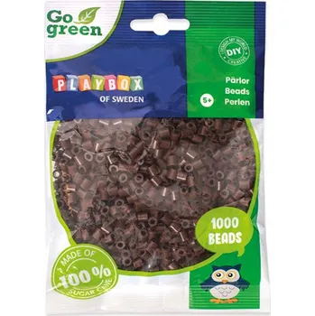 Dětské navlékací korálky EKO Zažehlovací korálky 1000 ks HNĚDÉ