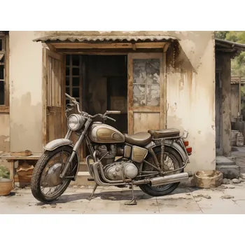 Plakát Plakát Motocyklová osamělá eskapáda bez rámu 100 x 75 cm