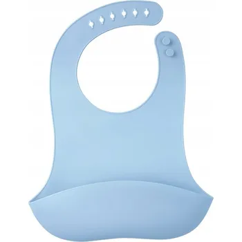 Bryndák Mombella Silikonový Bryndák s 3D Kapsou Světle Modrý