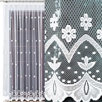 Obraz Florentýna záclona vzor 4421, výška 250 cm, barva bílá (na metry)