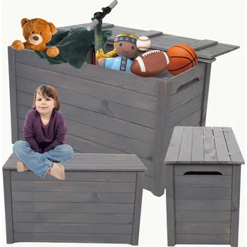 Zahradní úložný box Zahradní úložný box dřevěný 140 l šedý