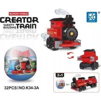 ostatní stavebnice Vlak SUPER Stavebnice Red Railway K34-3A